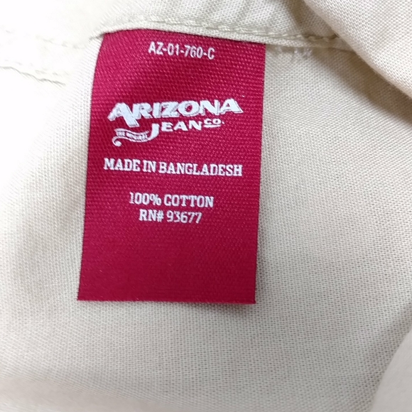 Arizona Jean Co Men's Short Sleeve Button Dn Shirt - Picture 6 of 7